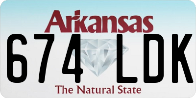 AR license plate 674LDK