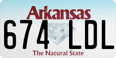 AR license plate 674LDL