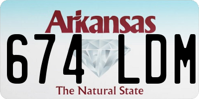 AR license plate 674LDM