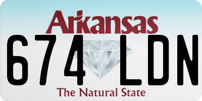 AR license plate 674LDN
