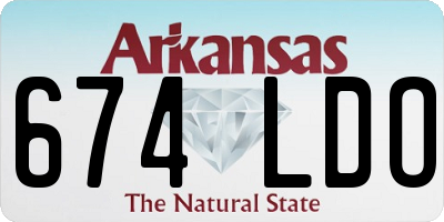 AR license plate 674LDO