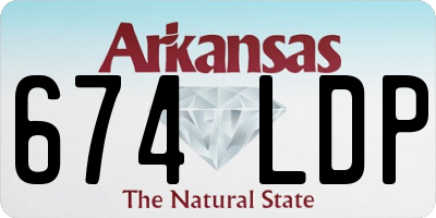 AR license plate 674LDP