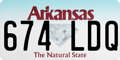 AR license plate 674LDQ