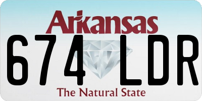 AR license plate 674LDR