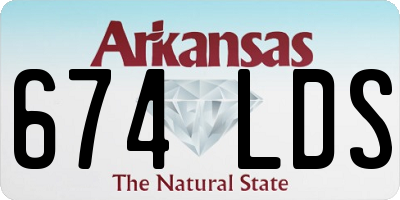 AR license plate 674LDS
