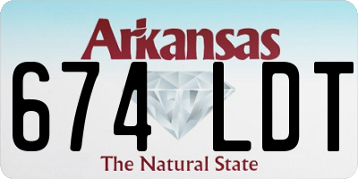 AR license plate 674LDT