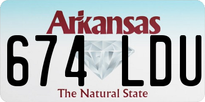 AR license plate 674LDU