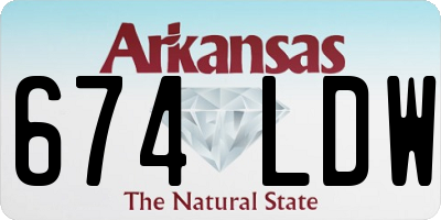 AR license plate 674LDW