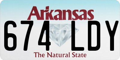 AR license plate 674LDY
