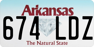 AR license plate 674LDZ