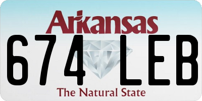 AR license plate 674LEB