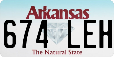 AR license plate 674LEH