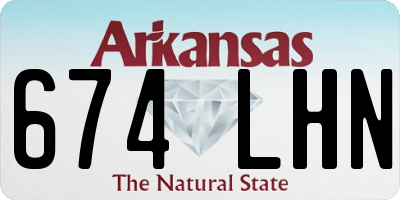 AR license plate 674LHN