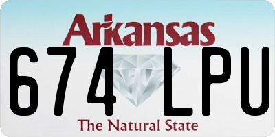 AR license plate 674LPU