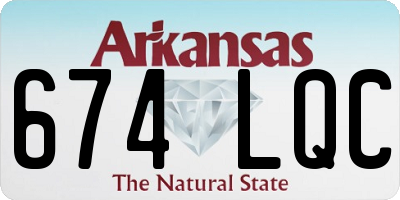 AR license plate 674LQC