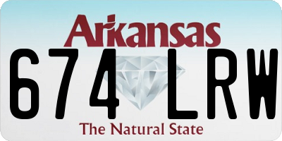 AR license plate 674LRW