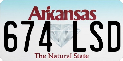 AR license plate 674LSD