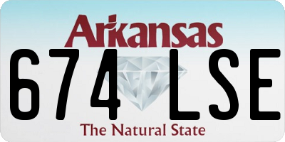 AR license plate 674LSE