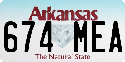 AR license plate 674MEA