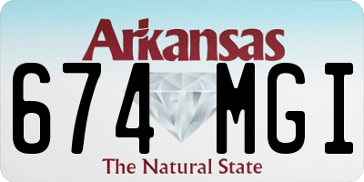 AR license plate 674MGI