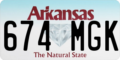 AR license plate 674MGK