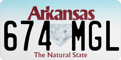 AR license plate 674MGL