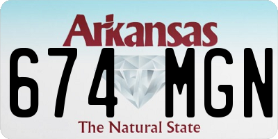 AR license plate 674MGN