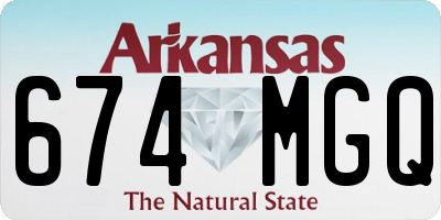 AR license plate 674MGQ