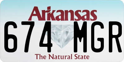 AR license plate 674MGR