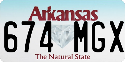 AR license plate 674MGX