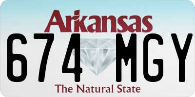 AR license plate 674MGY