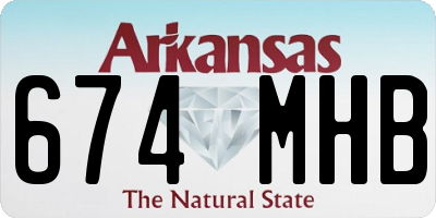 AR license plate 674MHB