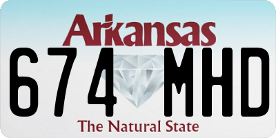 AR license plate 674MHD