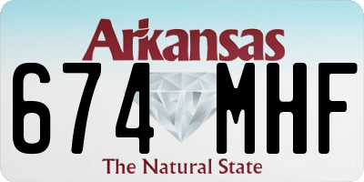 AR license plate 674MHF
