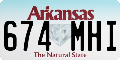 AR license plate 674MHI