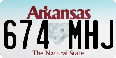 AR license plate 674MHJ