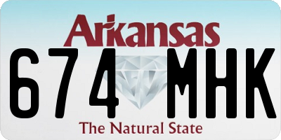 AR license plate 674MHK