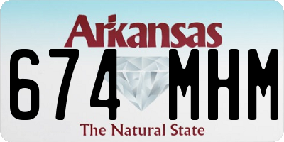 AR license plate 674MHM