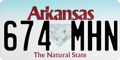 AR license plate 674MHN