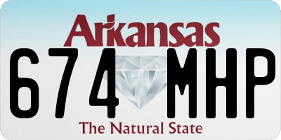 AR license plate 674MHP