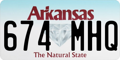 AR license plate 674MHQ