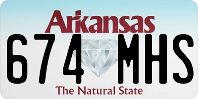 AR license plate 674MHS