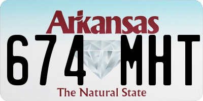 AR license plate 674MHT