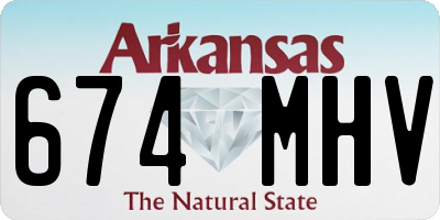AR license plate 674MHV