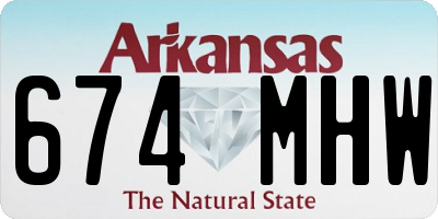 AR license plate 674MHW
