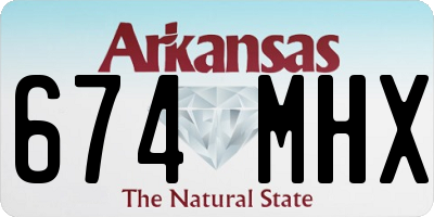 AR license plate 674MHX