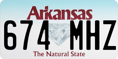 AR license plate 674MHZ