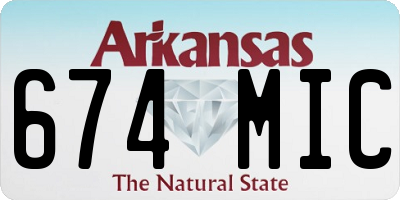 AR license plate 674MIC