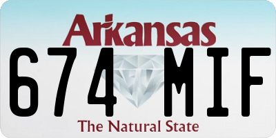 AR license plate 674MIF
