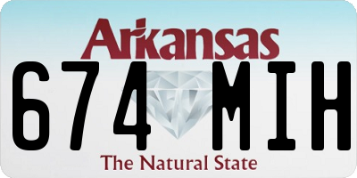 AR license plate 674MIH